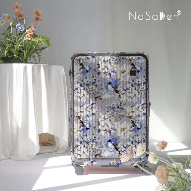 【NaSaDen 納莎登】25吋 萊茵系列前開行李箱 花曉聯名款(可擴充 上掀式行李箱)