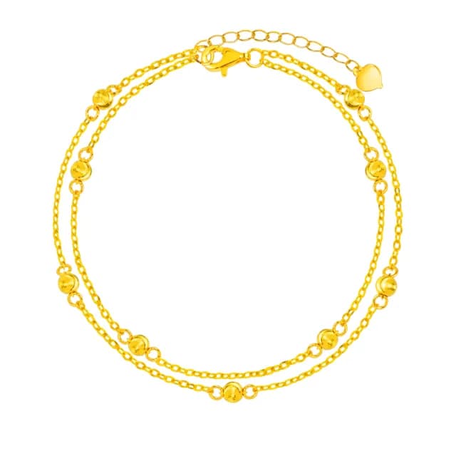 【Just Gold 鎮金店】緣圈 黃金手鍊(網路限定)