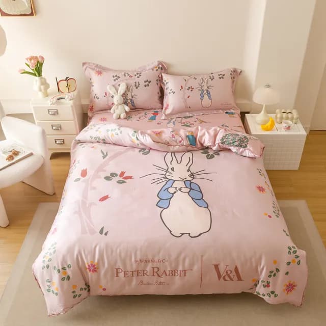【PETER RABBIT 比得兔】比得兔與V&A博物館 40支天絲床包兩用被組(單/雙/加 均一價/多款選/正版授權/天絲)