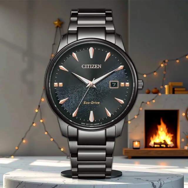 【CITIZEN 星辰】光動能簡約手錶 男錶 中性錶-黑/39mm 禮物 送禮 推薦(BM7595-89E)