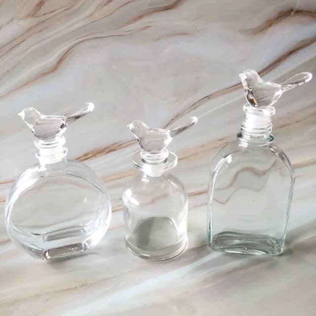 【A-ONE 匯旺】永生花擴香瓶 雀鳥造型瓶蓋 浮游花瓶 100ml 漂浮花瓶 透明花瓶 小花瓶