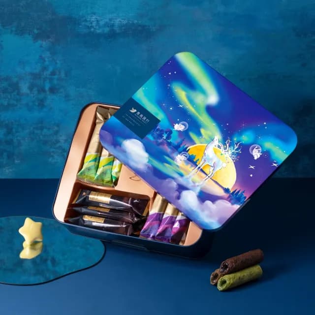 【青鳥旅行】極光秘語-24入綜合灌餡蛋捲禮盒｜肉鬆蛋捲、甜心蛋捲、真巧蛋捲(禮盒、送禮推薦、伴手禮)