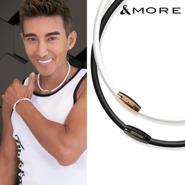 【&MORE 愛迪莫】GX Pro 石墨烯超傳導健康鈦項鍊.項圈(玫瑰金/槍灰/鈦鍺/能量飾品)