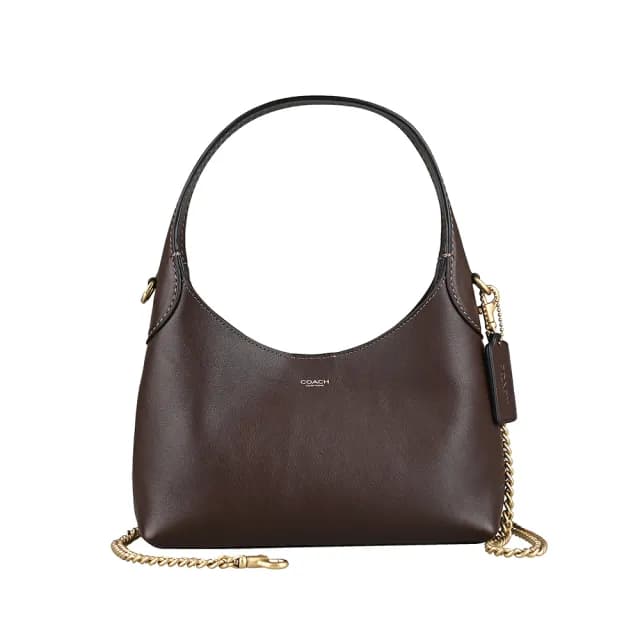 【COACH】COACH BROOKLYN 23 肩背手提手袋/斜背鏈條包(小/楓葉褐)