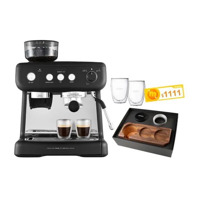 【Sunbeam】半自動經典義式濃縮咖啡機-碳鋼黑(EM5300082BK)