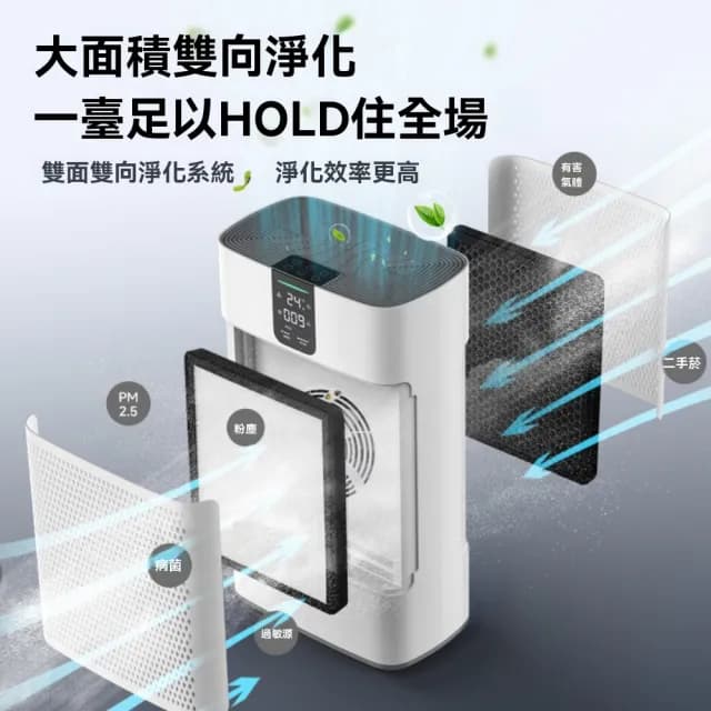 【宜品居家】智能空氣清淨器 寵物淨化器 家用辦公室空氣凈化機(除甲醛除煙塵/寵物除異味/紫外線消毒)
