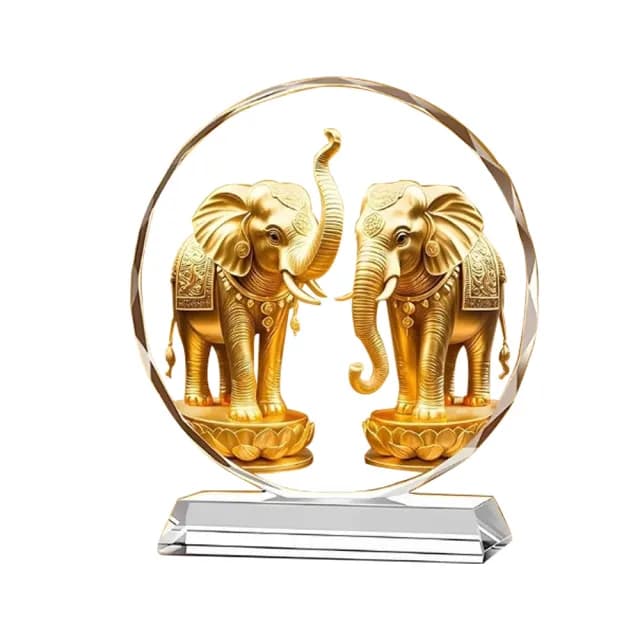 【Loha 樂活家】水晶擺件裝飾品-小號20*22CM(擺飾 擺臺 喬遷禮品 內雕水晶擺件 生肖吉祥物擺件 開運擺件)