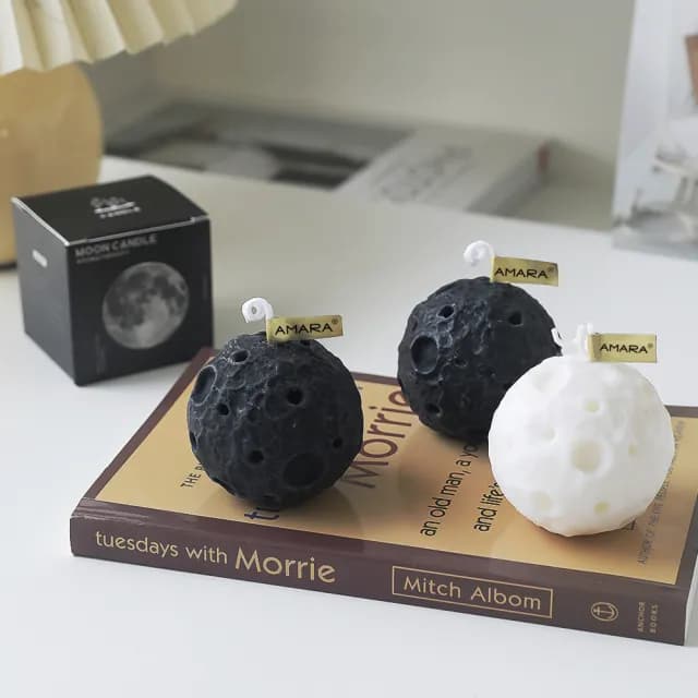 【AMARA】月光之滴系列蠟燭(香氛蠟燭 居家香氛 月球 生日 聖誕 交換 情人節禮物)