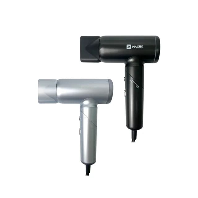 【MAXRO】小宇宙 雙電壓摺疊高速吹風機 MX-HD1001深邃黑/閃銀灰 兩色(全球通用 90度摺疊 極度輕巧)