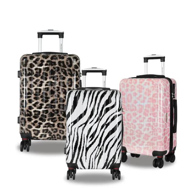 【American Explorer】福利品 20吋 輕量 TSA海關鎖 雙排大輪 行李箱 斑馬/豹紋 旅行箱 登機箱(多色任選)