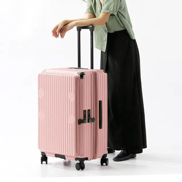 【Arowana 亞諾納】煞車避震輪河馬箱★25吋極硬派杯架1:9前開 & 5:5對開兩用行李箱(送隨行四件組)