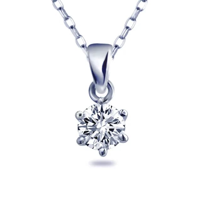 【Alesai 艾尼希亞鑽石】1克拉 DVVS1 六爪鑽石項鍊 培育鑽石(3EX 車工)