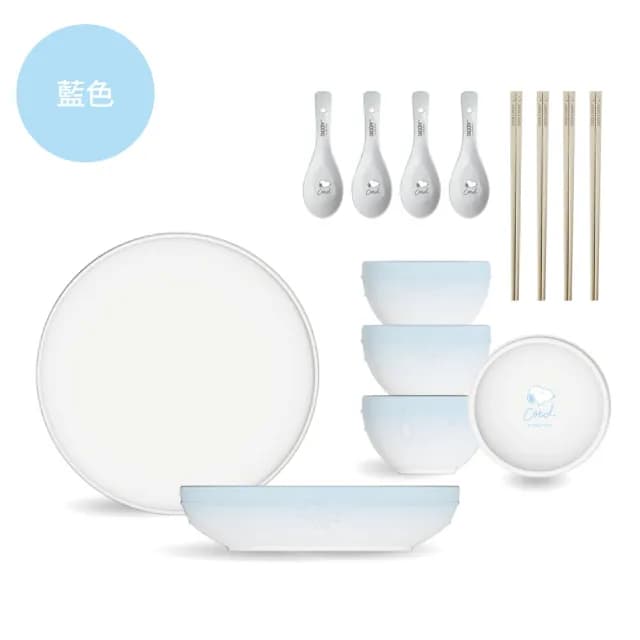 【COTD】SNOOPY聯名 陶瓷碗盤餐具14件組/五色(碗/盤/筷子/湯匙/史努比)