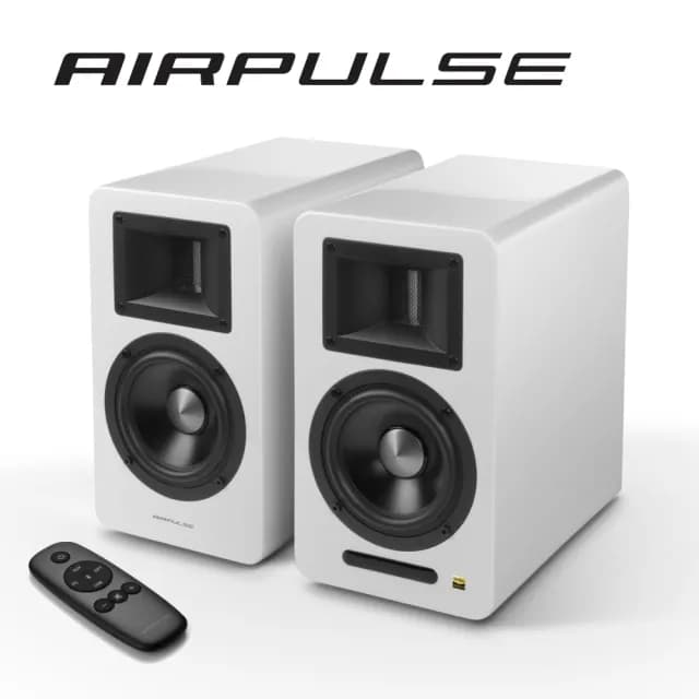 【AIRPULSE】AIRPULSE A100Plus主動式喇叭(#音響 #主動喇叭 #桌上喇叭 #2.0聲道 #藍牙喇叭)