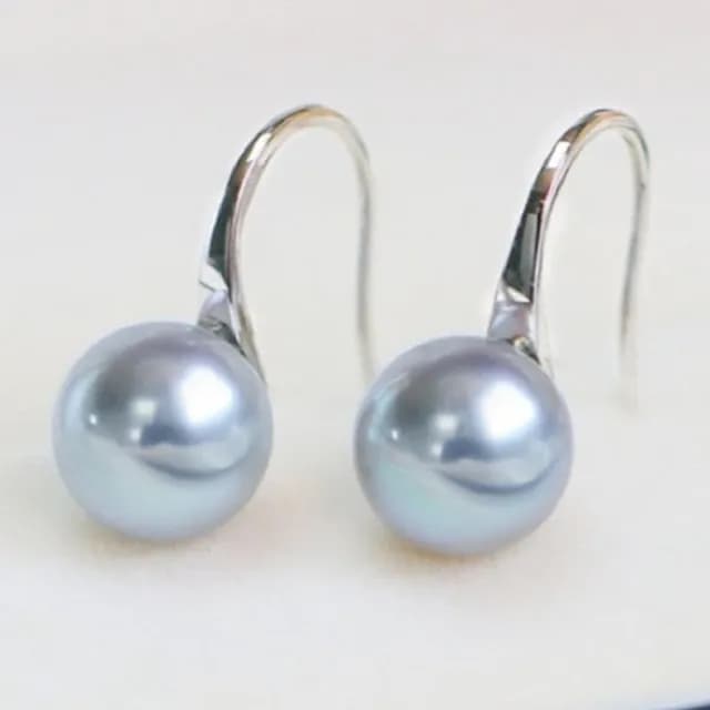 【La Corser】高跟鞋款 8.5-8.9mm 日本 Akoya 天然海水 真多麻珍珠 耳環 耳飾 18K金 耳勾 優雅百搭