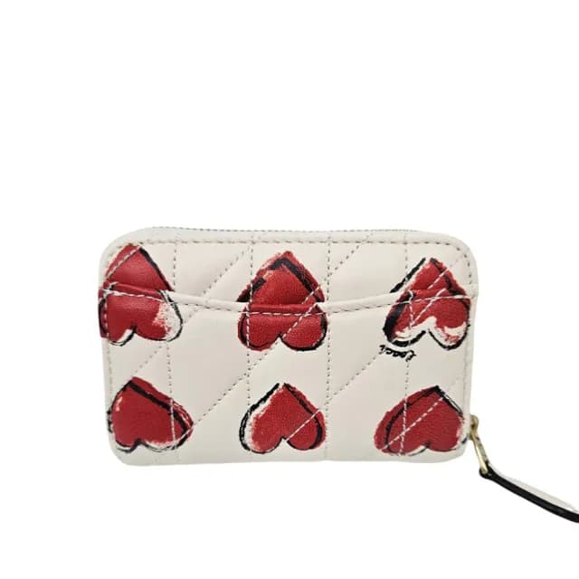 【COACH】ESSENTIAL限量專櫃愛心印花卡夾包零錢包禮盒組(贈原廠防塵袋紙袋送禮)