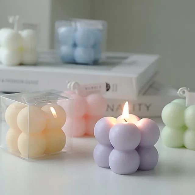 【AMARA】AMARA 三款小確幸系列蠟燭 三色心緒石 顏色隨機(香氛蠟燭 居家香氛 生日 聖誕 交換 情人節禮物)