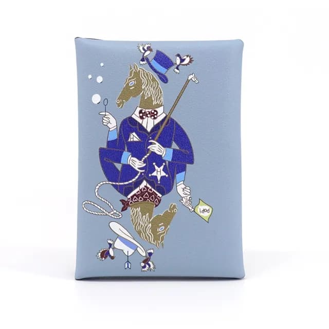 【LouiseC.】Tree House 牛皮時尚印花釦式卡片零錢包短夾-4色(YS25199)