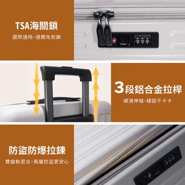 【LureDada 鹿兒搭搭】全新升級 24吋 鹿兒大嘴獸2代 前開式行李箱 TSA海關鎖(雙層防爆拉鍊 可擴充 拉鍊箱)