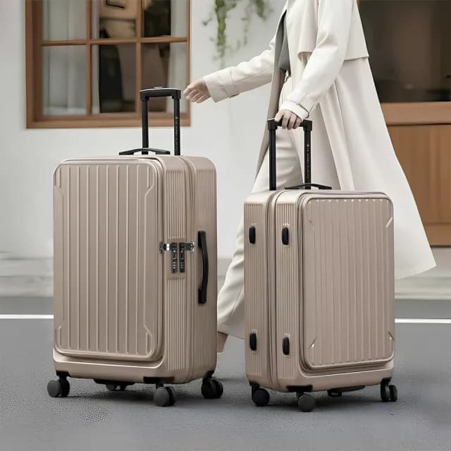 【Arowana 亞諾納】速達★多用途兩用箱｜1:9前開 & 5:5對開30+25吋兩件組杯架款城市輕旅/行李箱(多色任選)