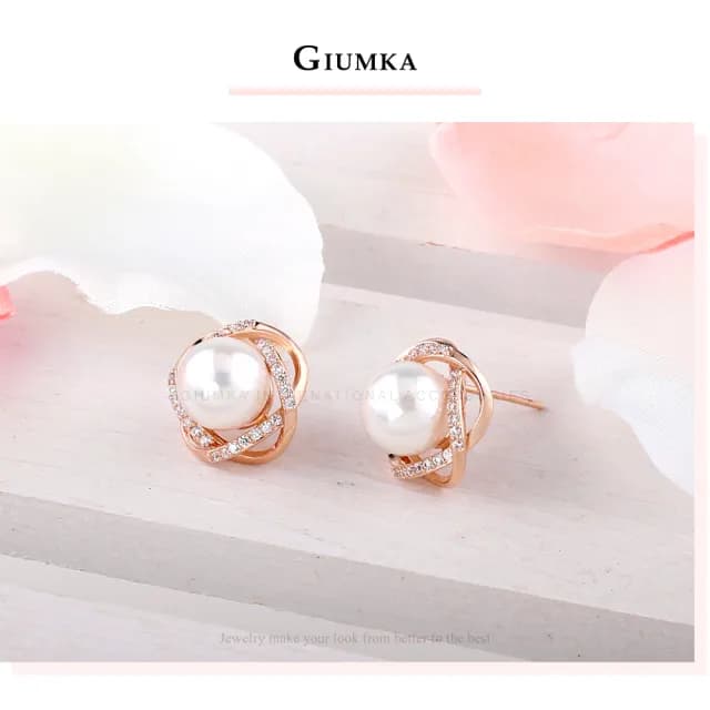 【GIUMKA】珍珠耳環．新年禮物．耳針．夾式