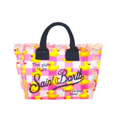 【MC2 SAINT BARTH】母親節禮物 中型 沙灘包/托特包(粉色)