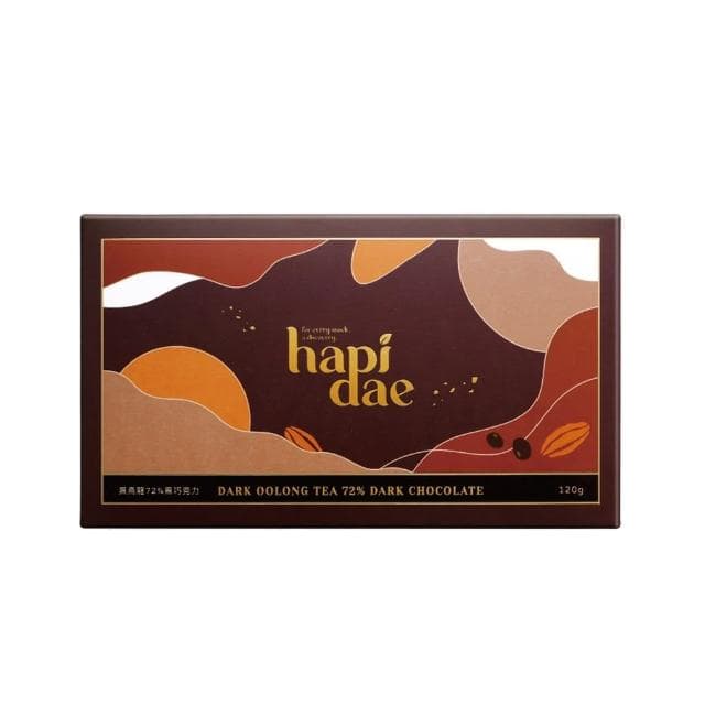 【hapidae】黑烏龍72%黑巧克力 120g/盒(茶食送禮首選、伴手禮推薦、它好好)