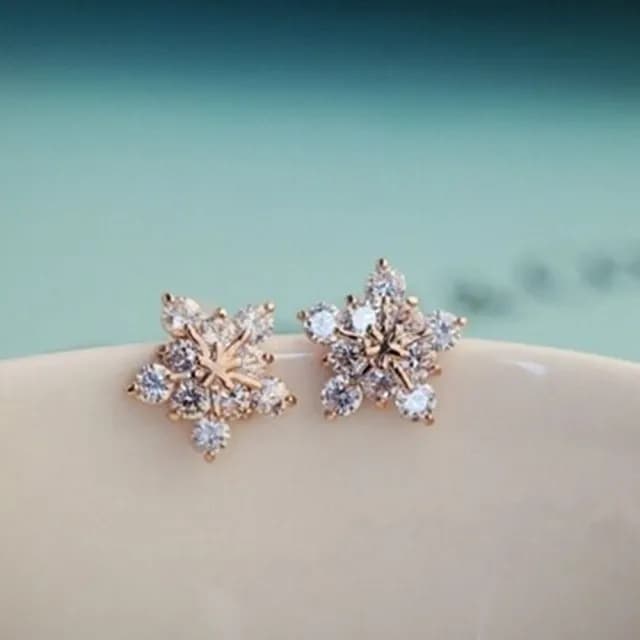 【米蘭精品】現貨+預購 鑲鑽耳環耳飾(時尚經典美麗雪花情人節生日聖誕節交換禮物女飾品73du16)