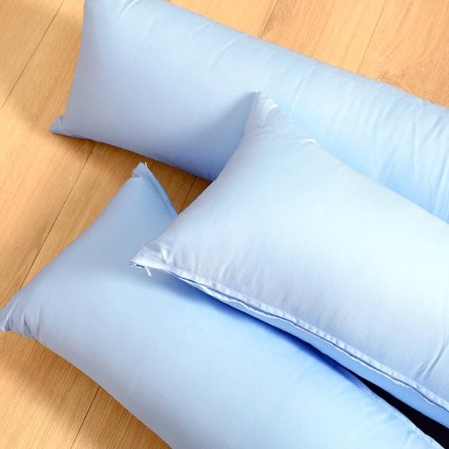 【三合苑HOMESense】天絲素色 小長抱枕 100x30cm 情人節 聖誕節 交換禮物 台灣製(晴空藍)