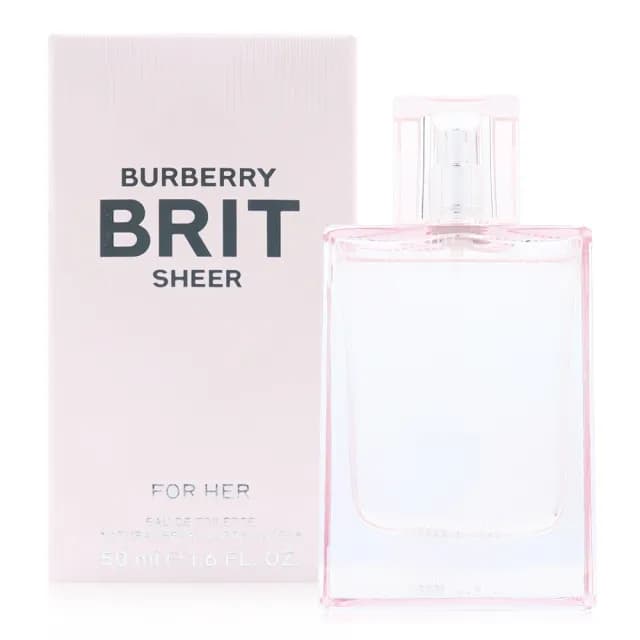 【BURBERRY 巴寶莉】Brit Sheer 粉紅風格女性淡香水 EDT 50ml(新版 平行輸入)