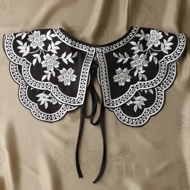 【米蘭精品】現貨+預購 假領子襯衫領片(刺繡花邊綁帶披肩女裝配件情人節生日聖誕節交換禮物74ac3)