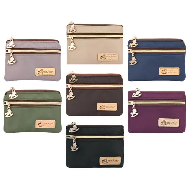 【uma hana】雙11 單色C大調雙拉鑰匙防水包 的鑰匙零錢包-2入組(零錢包/鑰匙零錢包/防水包 零錢