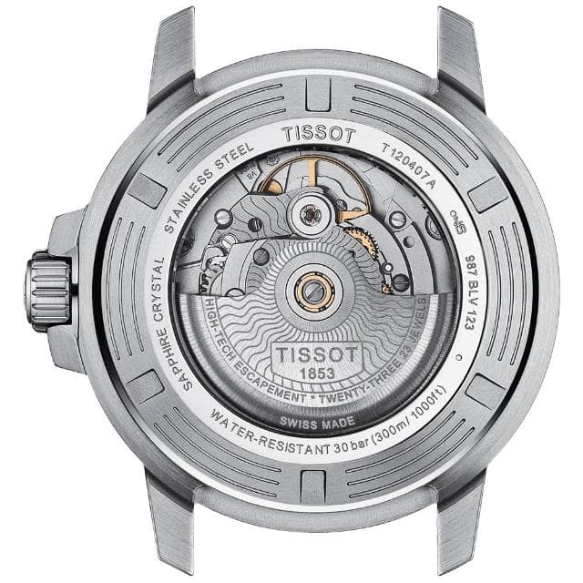 【TISSOT 天梭 官方授權】Seastar 1000 海洋之星300米潛水機械錶-灰/43mm 送禮 禮物 推薦(T1204071108101)