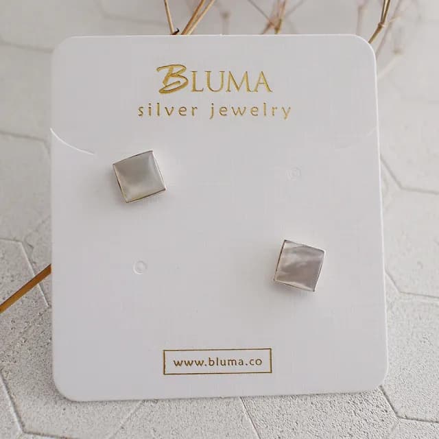 【BLUMA】情人節禮物 珍珠母貝耳環 今晚月色真美純銀耳環(天然石耳釘 簡約韓風時尚 情人節禮物 畢業禮物 飾