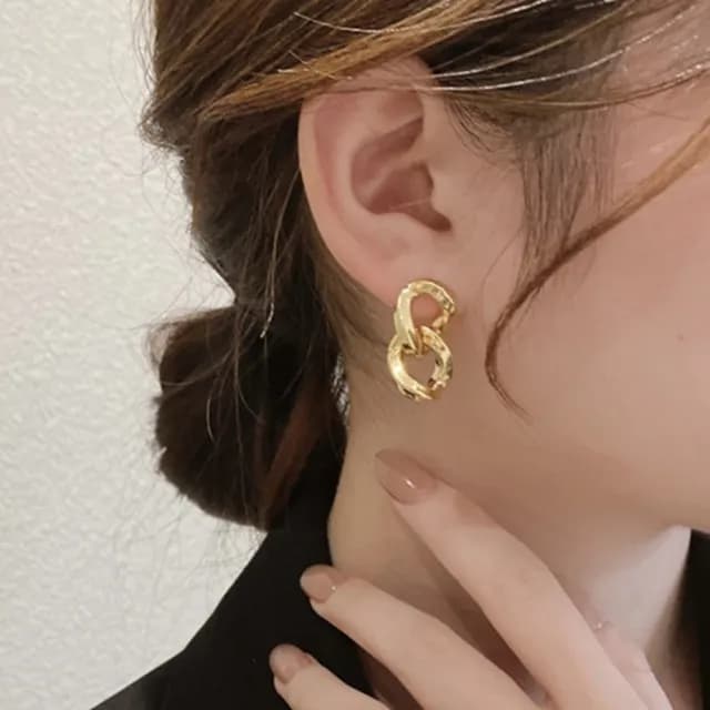 【Oni 歐妮】金屬圈圈　耳針穿式耳環耳釘耳骨環 耳飾耳飾925銀針(1對入)