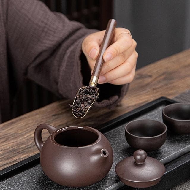 【PUSH!】品茗喝茶具黑檀實木茶夾茶刀茶勺杯叉養壺筆茶刮六君子套組茶道配件(7件套T06)