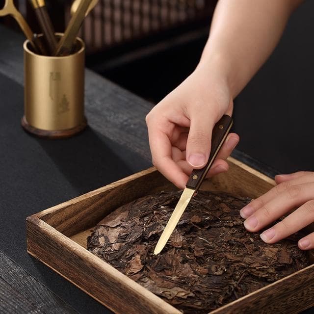 【PUSH!】PUSH!品茗喝茶具純銅茶道六君子茶夾茶刀茶勺杯叉養壺筆茶刮茶具配件(六君子六件套T10)