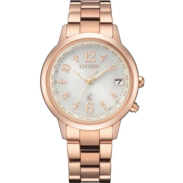 【CITIZEN 星辰】xC系列 鈦金屬亞洲限定款電波錶 女錶 禮物 推薦(CB1107-58A)