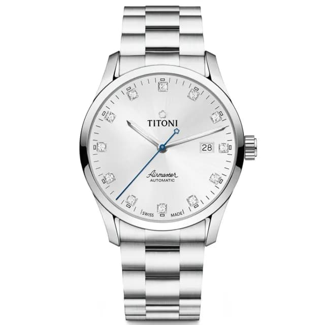 【TITONI 梅花錶】空中霸王系列 鋯石時標 機械腕錶 畢業禮物 送禮 推薦(83743S-581)