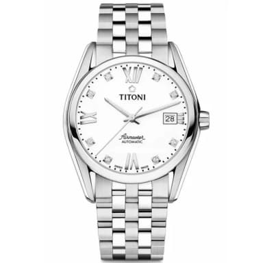 【TITONI 梅花錶】空中霸王系列 鋯石時標 機械腕錶 畢業禮物 送禮 推薦(83909S-063)