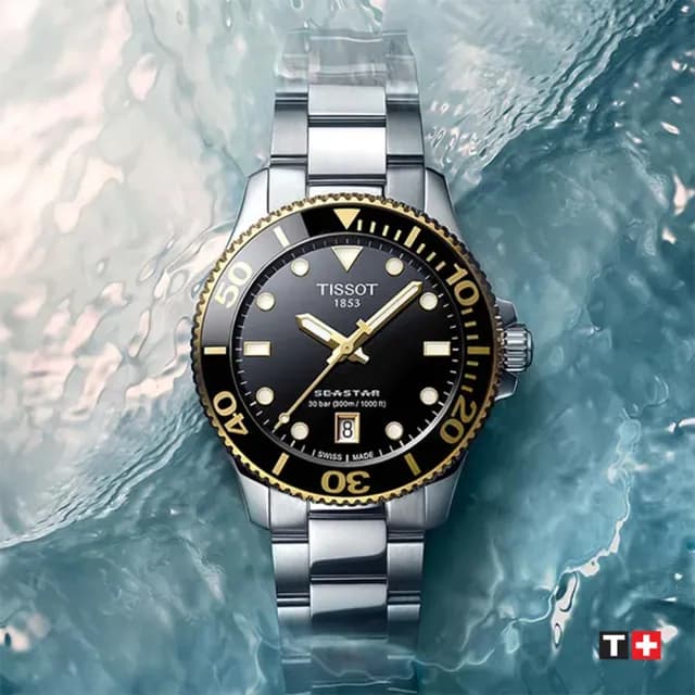 【TISSOT 天梭 官方授權】Seastar 1000 海洋之星300米潛水女錶 手錶 送禮 推薦(T1202102105100)