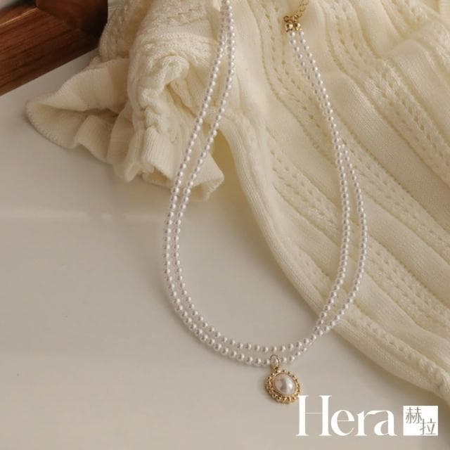 【HERA 赫拉】巴洛克復古珍珠雙層鎖骨練 H111062104(項鍊 項鏈 母情人節禮物 生日禮物)