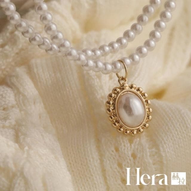 【HERA 赫拉】巴洛克復古珍珠雙層鎖骨練 H111062104(項鍊 項鏈 母情人節禮物 生日禮物)
