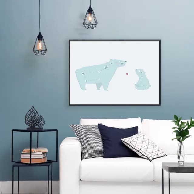 【菠蘿選畫所】星座 • 療癒大熊 - 42x60cm(可愛北極熊掛畫/母親節裝飾/幼兒園擺設/父親節禮物)