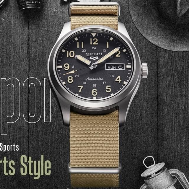 【SEIKO 精工】5 Sports系列 Lineup 復古軍風 機械腕錶 母親節 禮物 推薦(SRPG35K1/4R36-10A0U)