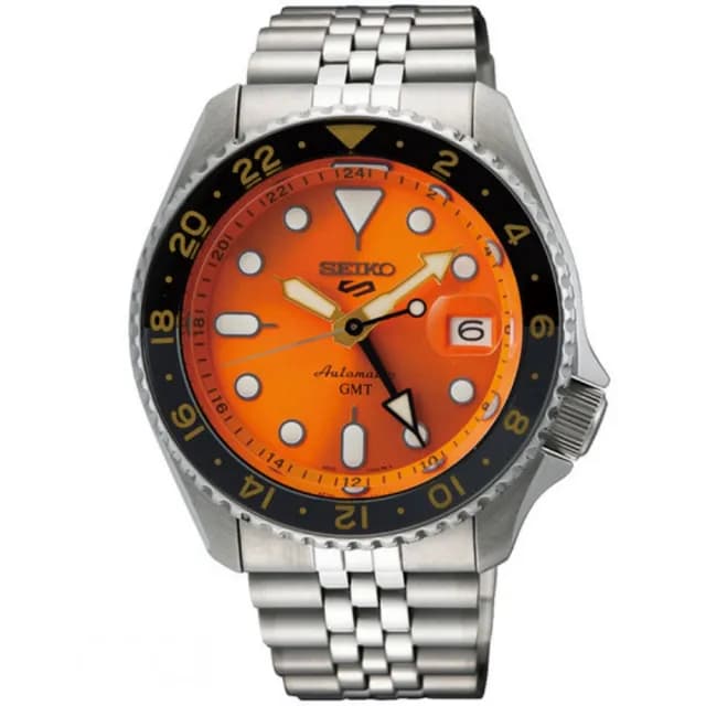 【SEIKO 精工】5 Sports系列 GMT兩地時間 機械腕錶 父親節 禮物 送禮 推薦(三款可選)