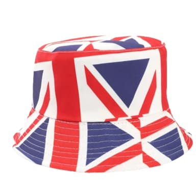 【米蘭精品】現貨+預購 漁夫帽遮陽帽(英國國旗印花雙面戴男女帽子情人節生日聖誕節交換禮物3款74cq6)