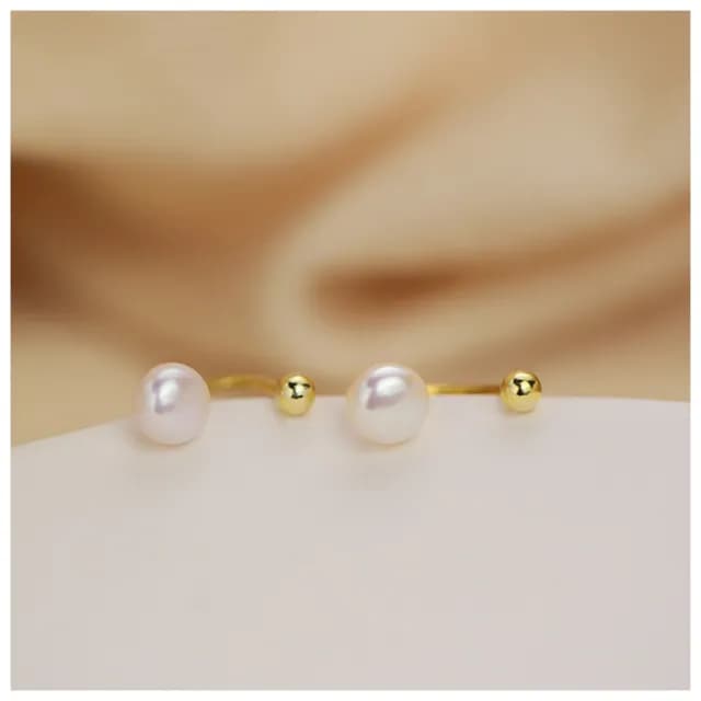 【HaNA 梨花】高級情調．入眼精緻款珍珠小金珠耳環(耳環 耳飾 耳圈 耳釘 耳扣 耳墜)