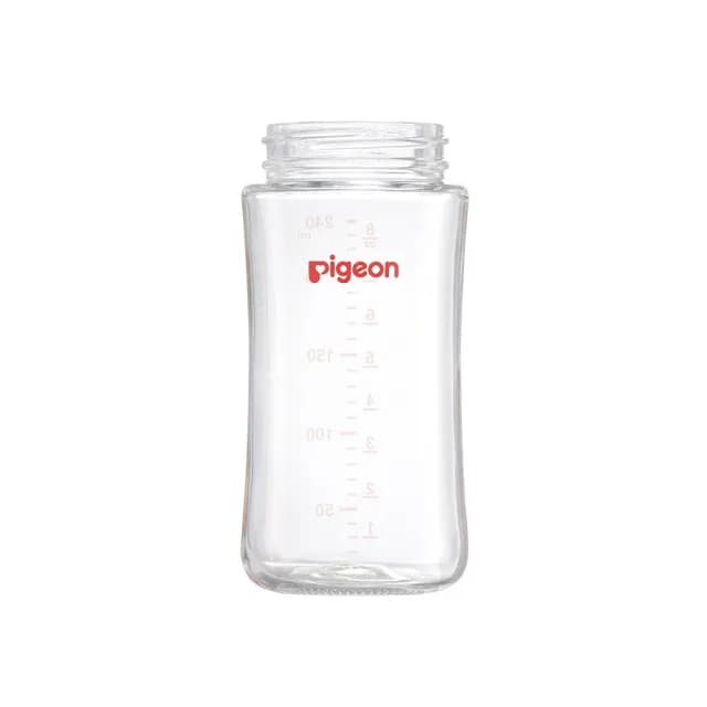 【Pigeon 貝親】第三代寬口玻璃奶瓶空瓶240ml(可替換)