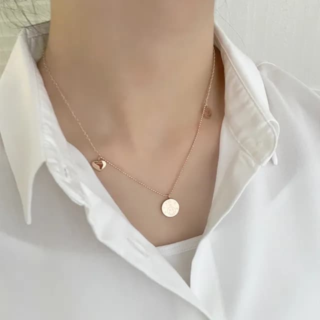 【UME.Acce】愛心笑臉星星鈦鋼項鍊(鈦鋼 項鍊 鈦鋼項鍊 愛心 笑臉 星星)